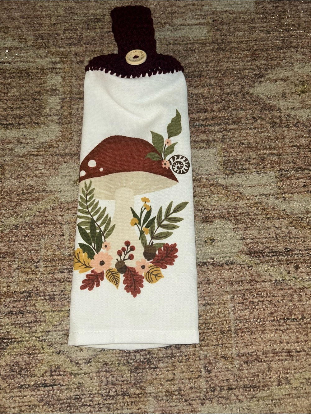 Mushroom Fall Hanging Towel